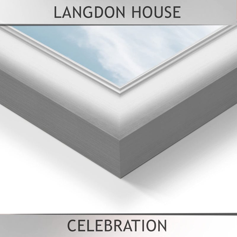 Langdon House 11x14 Silver Picture Frame, Contemporary Glam Photo Frame 11 x 14, Wall Mount or Table Top, Celebration Collection - Image 2